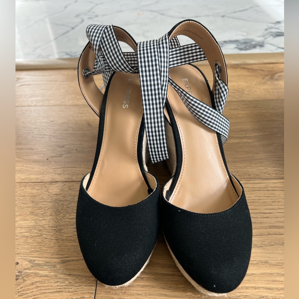 Express Tie up Bow Wedges Espadrilles
